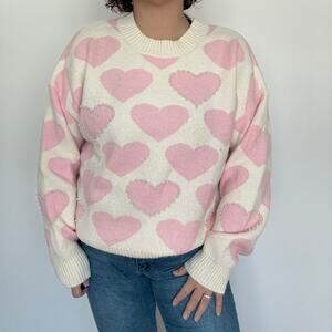 Cider pink valentines day crew neck sweater size 3X